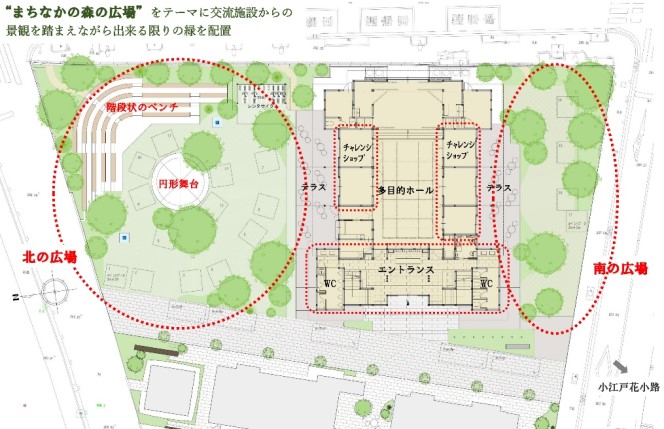 南側・北側広場